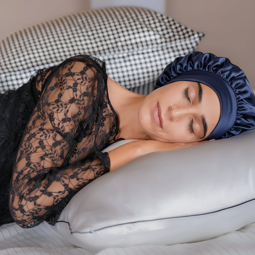 Bonnet de nuit -Bande Lycra-Anti Glisse.