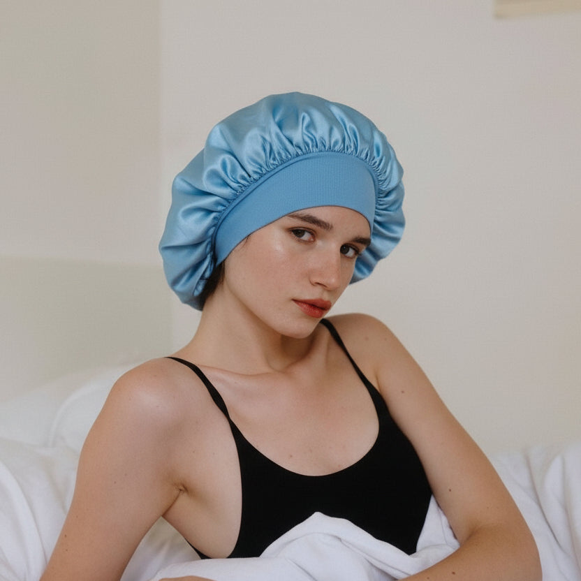 Bonnet de nuit -Bande Lycra-Anti Glisse.