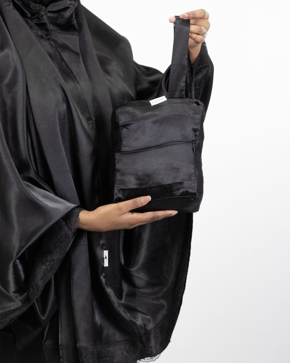 Ensemble de prière satin de soie Noir